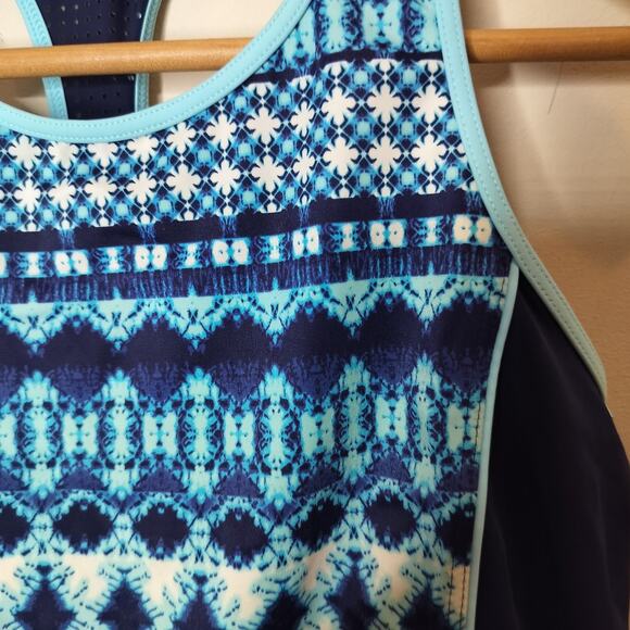 Lands End Tankini Swim Top Tie Dye Soft Cups - Picture 4 of 10